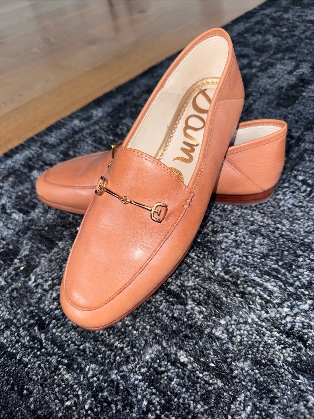 Sam Edelman Women's Leather Bit Loafers in Coral Tan